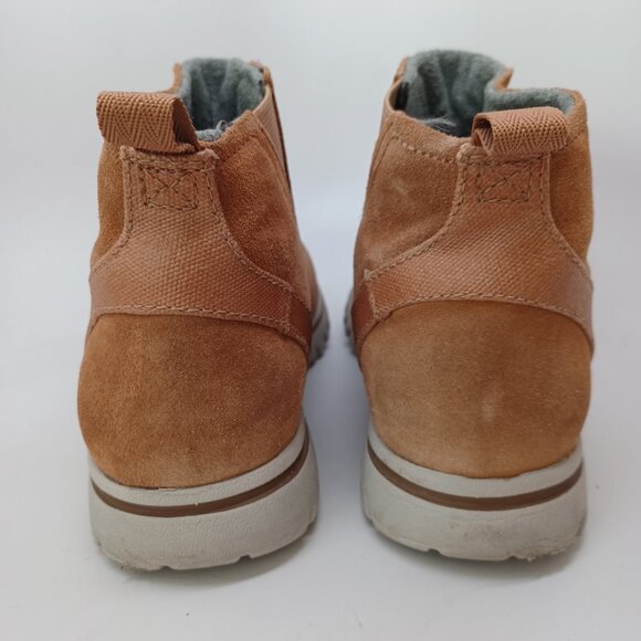 Sorel Boots Chelsea Ankle Height Tan Suede Water Resistant Womens 7 - Picture 5 of 16